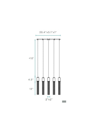 HomeRoots Silver Five-Light Dimmable Chandelier with Clear Shades – Modern Design for Versatile Spaces & Ambiance 558654