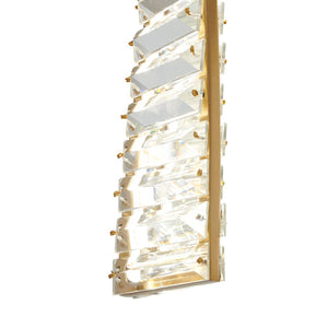 HomeRoots Gold LED Chandelier with Clear Metal Finish - Modern, Energy-Efficient Light Fixture for Any Room 558656