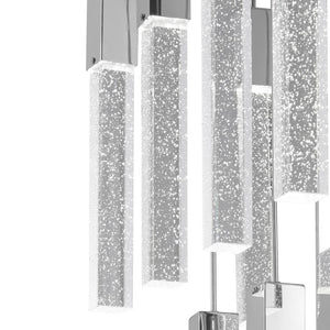HomeRoots Silver Multi-Light Dimmable Chandelier with Clear Shades - Elegant Tiered Design for Any Space 558711
