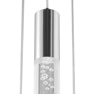 HomeRoots Silver Nine-Light Dimmable Chandelier with Clear Shades – Modern Elegance for Any Room Decor 558712