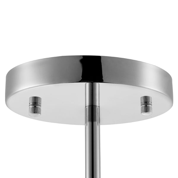 HomeRoots Silver Nine-Light Crystal Chandelier - Dimmable Elegance with Clear Shades for Any Décor Space 558714