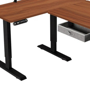 HomeRoots 45" Adjustable Oak and White Standing Desk - Ergonomic Design for Modern Workspaces with USB Outlet 558721