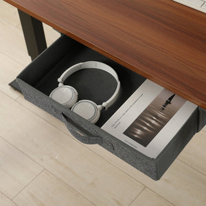 HomeRoots 45" Adjustable Oak and White Standing Desk - Ergonomic Design for Modern Workspaces with USB Outlet 558721