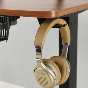 HomeRoots 45" Adjustable Oak and White Standing Desk - Ergonomic Design for Modern Workspaces with USB Outlet 558721