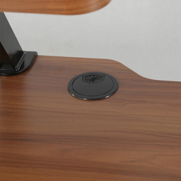 HomeRoots 45" Adjustable Oak and White Standing Desk - Ergonomic Design for Modern Workspaces with USB Outlet 558721