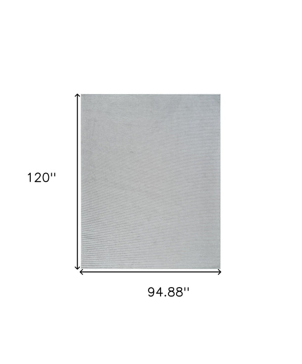 Homeroots 8' X 10' Cream And Beige Striped Distressed Indoor Outdoor Area Rug  Polypropylene 558729