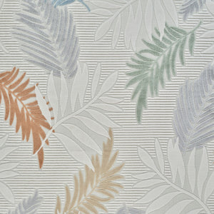 Homeroots 8' X 10' Cream And Beige Botanical Leaves Distressed Indoor Outdoor Area Rug  Polypropylene 558733