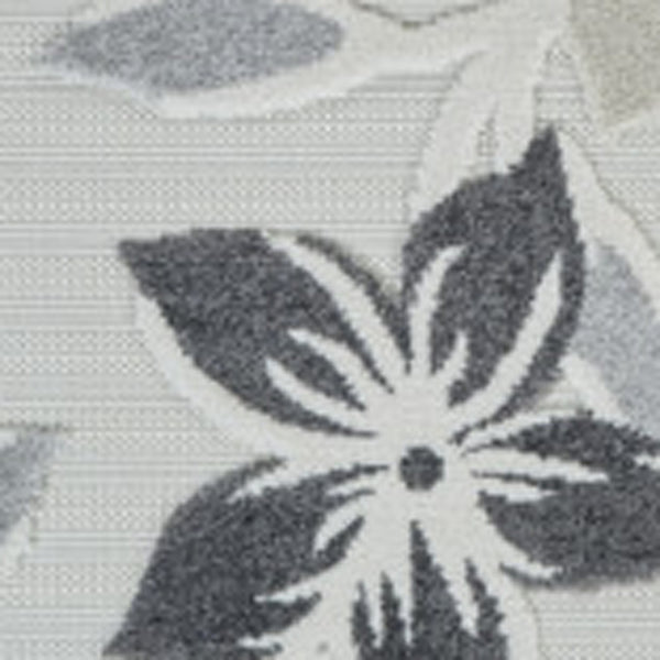 Homeroots 5' X 7' Cream And Gray Floral Distressed Indoor Outdoor Area Rug  Polypropylene 558734