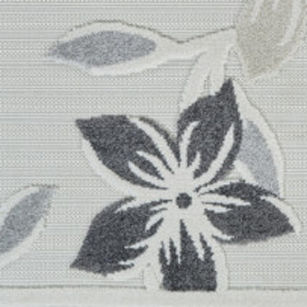 Homeroots 5' X 7' Cream And Gray Floral Distressed Indoor Outdoor Area Rug  Polypropylene 558734