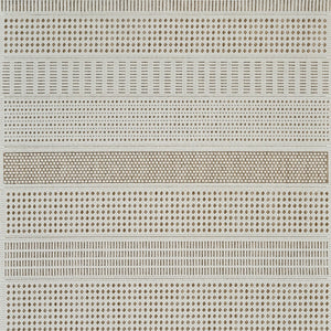 HomeRoots 4' Durable Beige and Brown Geometric Distressed Area Rug for Indoor and Outdoor Spaces, Easy Care 5' X 7' 558747