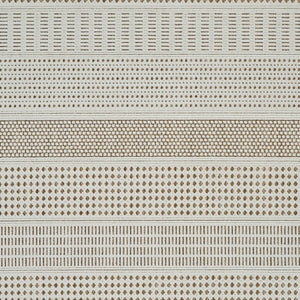 HomeRoots 4' Durable Beige and Brown Geometric Distressed Area Rug for Indoor and Outdoor Spaces, Easy Care 6' X 9' 558748