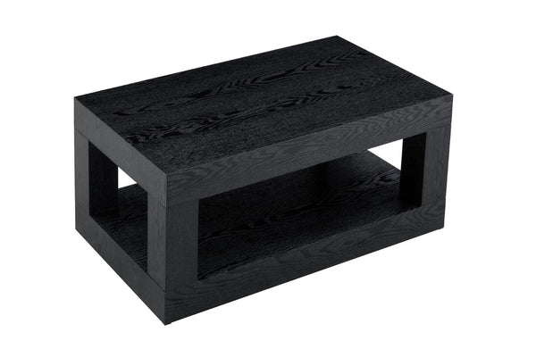 English Elm Modern Two Tier Rectangular Coffee Table with Open Shelf Storage for Living Rooms W3875P389554
