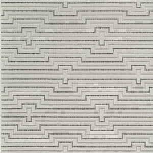 Homeroots 4' X 6' Cream And Beige Geometric Distressed Indoor Outdoor Area Rug  Polypropylene 558788