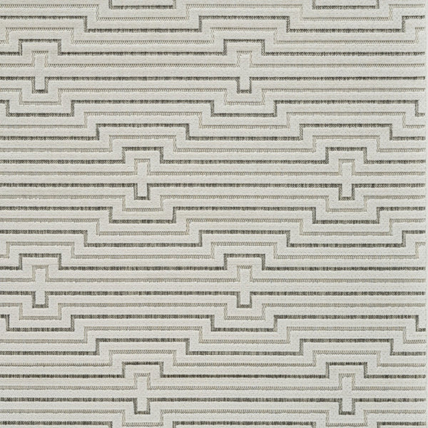 Homeroots 6' X 9' Cream And Beige Geometric Distressed Indoor Outdoor Area Rug  Polypropylene 558790
