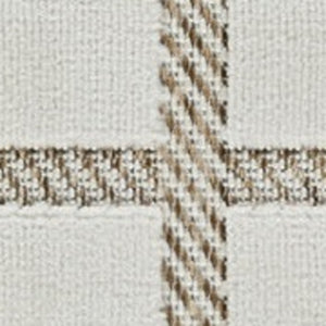 Homeroots 10' Cream And Beige Geometric Distressed Indoor Outdoor Runner Rug  Polypropylene 558792