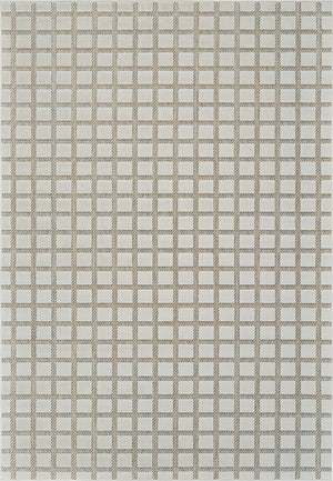 Homeroots 8' X 10' Cream And Beige Geometric Distressed Indoor Outdoor Area Rug  Polypropylene 558798