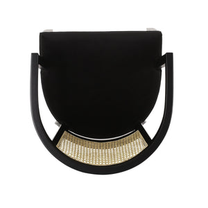 English Elm Christopher Knight Home® - Dining Armchair Set Of 2 - Luxury Black Velvet Upholstered Chairs With Cane Web Backrest Design N771P290371H