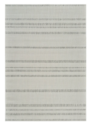 Homeroots 4' X 6' Cream And Beige Striped Distressed Indoor Outdoor Area Rug  Polypropylene 558802