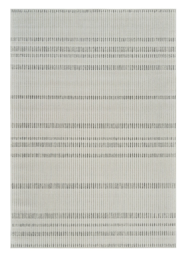 Homeroots 4' X 6' Cream And Beige Striped Distressed Indoor Outdoor Area Rug  Polypropylene 558802
