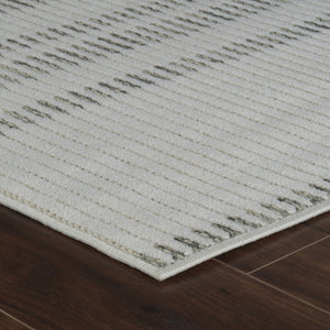 Homeroots 4' X 6' Cream And Beige Striped Distressed Indoor Outdoor Area Rug  Polypropylene 558802