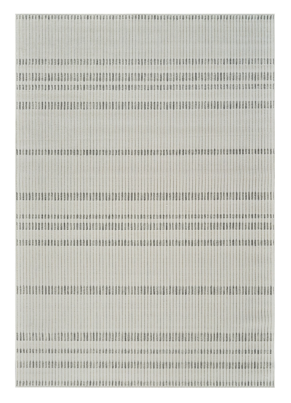 Homeroots 4' X 6' Cream And Beige Striped Distressed Indoor Outdoor Area Rug  Polypropylene 558802