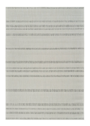 Homeroots 8' X 10' Cream And Beige Striped Distressed Indoor Outdoor Area Rug  Polypropylene 558805