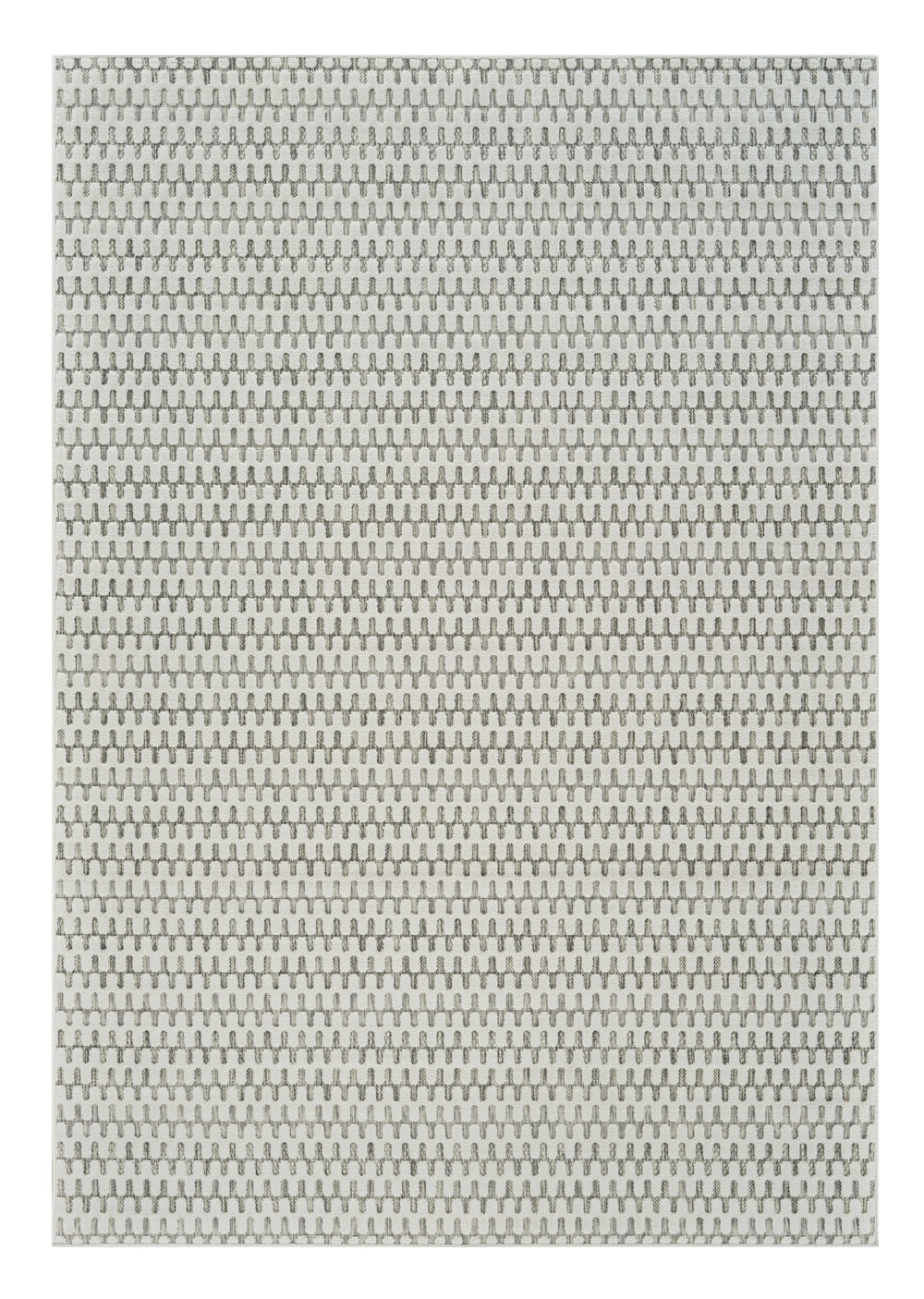 Homeroots 4' X 6' Cream And Beige Geometric Distressed Indoor Outdoor Area Rug  Polypropylene 558816