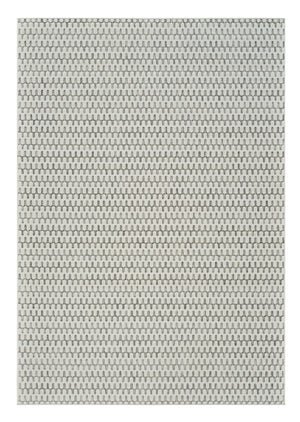 Homeroots 4' X 6' Cream And Beige Geometric Distressed Indoor Outdoor Area Rug  Polypropylene 558816
