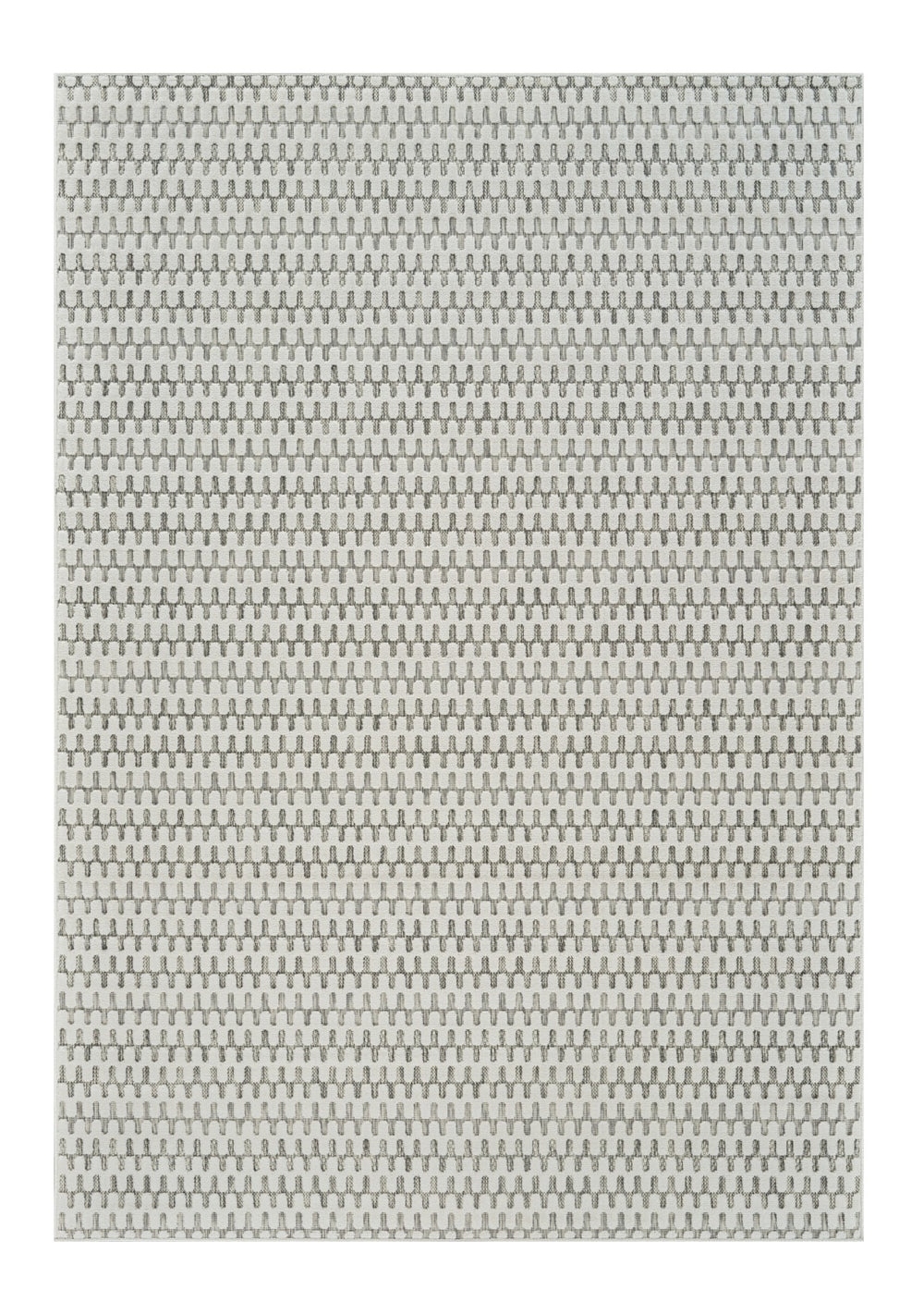 Homeroots 8' X 10' Cream And Beige Geometric Distressed Indoor Outdoor Area Rug  Polypropylene 558819