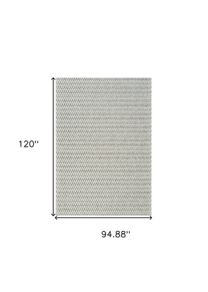 Homeroots 8' X 10' Cream And Beige Geometric Distressed Indoor Outdoor Area Rug  Polypropylene 558819