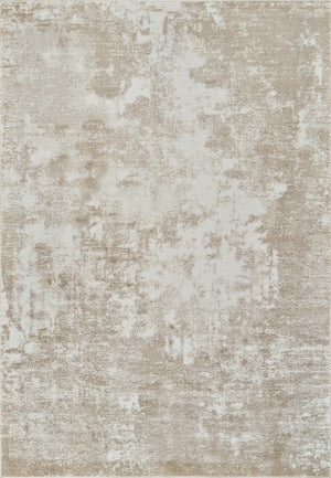 HomeRoots 4' Cream and Beige Abstract Distressed Area Rug – Soft, Stain-Resistant Design for Modern Spaces 7' X 10' 558822