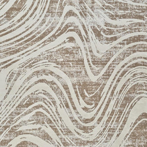 HomeRoots 4' Abstract Distressed Beige and Brown Area Rug - Stylish, Durable, and Easy-Care for Any Space 5' X 8' 558825