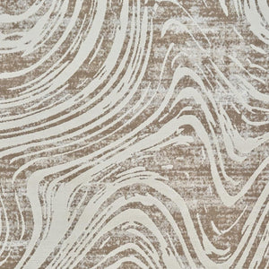 HomeRoots 4' Abstract Distressed Beige and Brown Area Rug - Stylish, Durable, and Easy-Care for Any Space 7' X 10' 558826