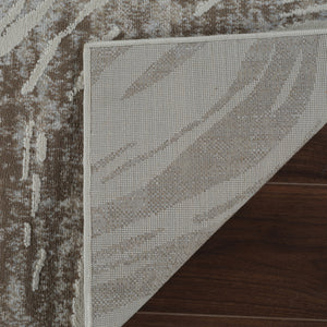 Homeroots 8' X 11' Beige And Brown Abstract Distressed Area Rug  Polypropylene 558827