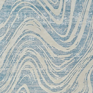 HomeRoots 4' Blue and Beige Abstract Distressed Area Rug – Stylish, Durable, and Perfect for High-Traffic Spaces 4' X 6' 558828