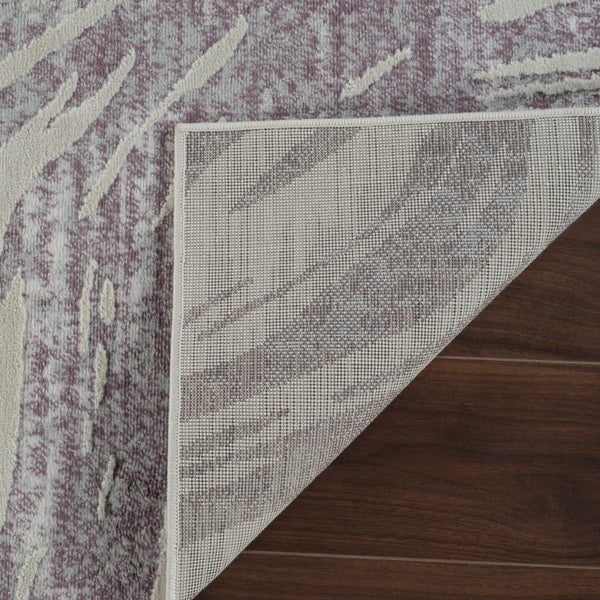 Homeroots 4' X 6' Beige And Purple Abstract Distressed Area Rug  Polypropylene 558832