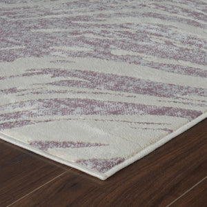 Homeroots 7' X 10' Beige And Purple Abstract Distressed Area Rug  Polypropylene 558834