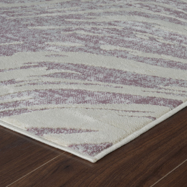 Homeroots 7' X 10' Beige And Purple Abstract Distressed Area Rug  Polypropylene 558834