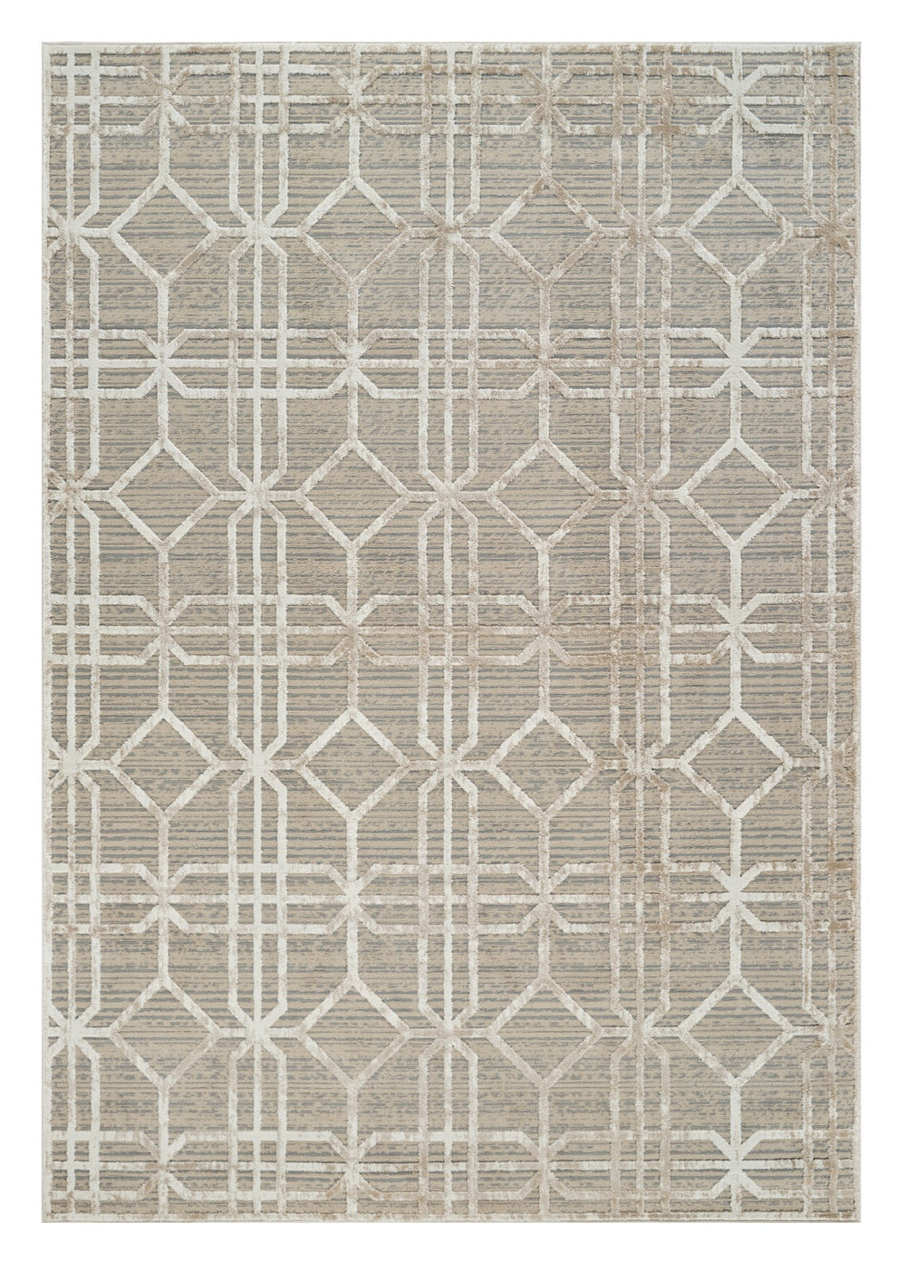 Homeroots 5' X 8' Beige And Brown Abstract Distressed Area Rug  Polypropylene 558837