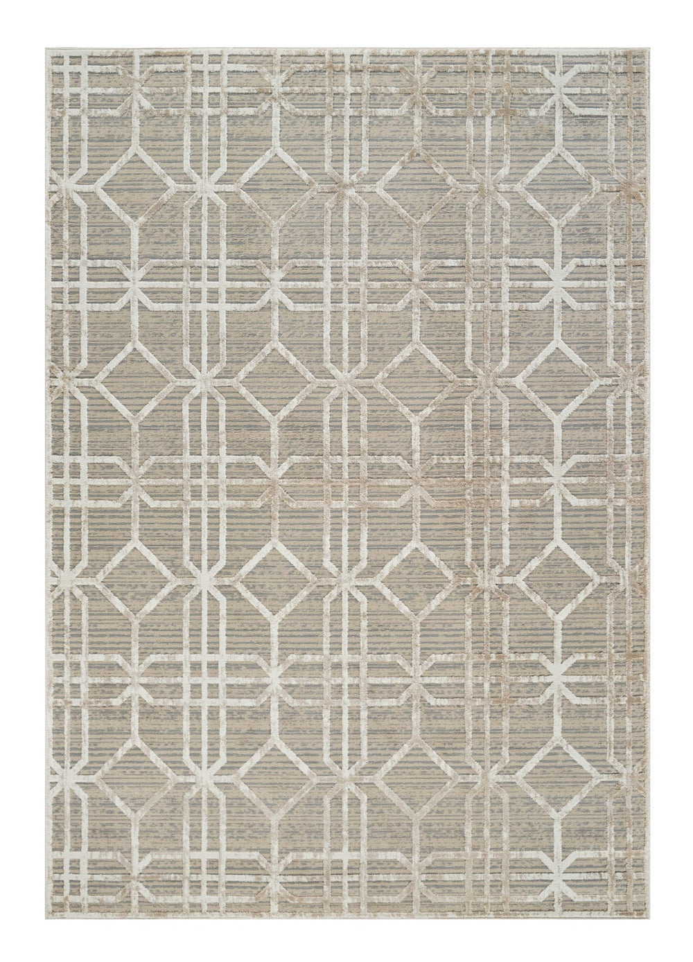 Homeroots 7' X 10' Beige And Brown Abstract Distressed Area Rug  Polypropylene 558838