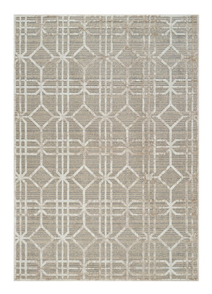 Homeroots 7' X 10' Beige And Brown Abstract Distressed Area Rug  Polypropylene 558838