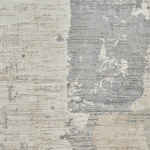 HomeRoots 4' Gray and Cream Abstract Distressed Area Rug - Modern Design for Any Space, Easy Care & Stylish Charm 4' X 6' 558844