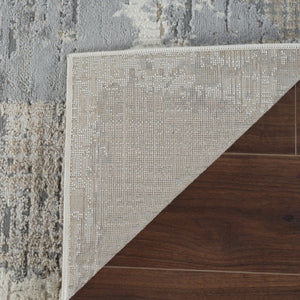 HomeRoots 4' Gray and Cream Abstract Distressed Area Rug - Modern Design for Any Space, Easy Care & Stylish Charm 5' X 8' 558845