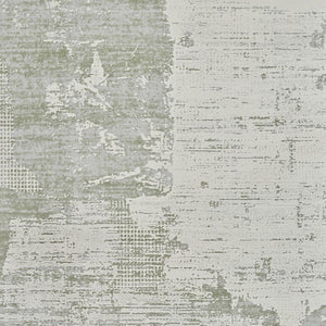 HomeRoots 4' Beige and Green Abstract Distressed Area Rug - Stylish, Stain-Resistant Design for Home Spaces 4' X 6' 558848