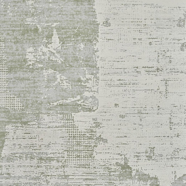 HomeRoots 4' Beige and Green Abstract Distressed Area Rug - Stylish, Stain-Resistant Design for Home Spaces 4' X 6' 558848