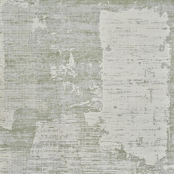 HomeRoots 4' Beige and Green Abstract Distressed Area Rug - Stylish, Stain-Resistant Design for Home Spaces 5' X 8' 558849
