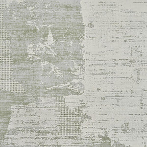HomeRoots 4' Beige and Green Abstract Distressed Area Rug - Stylish, Stain-Resistant Design for Home Spaces 5' X 8' 558849