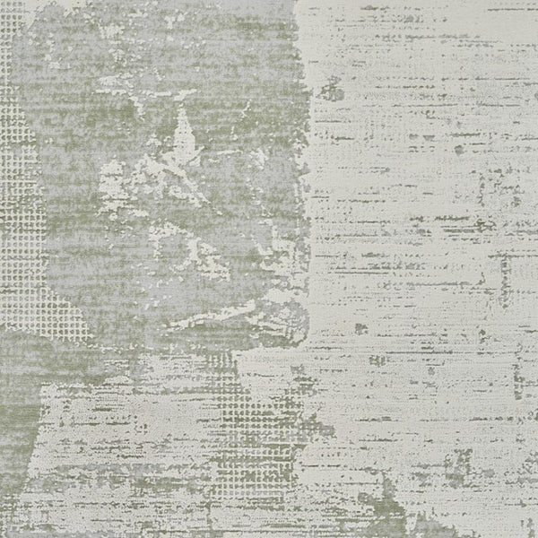 HomeRoots 4' Beige and Green Abstract Distressed Area Rug - Stylish, Stain-Resistant Design for Home Spaces 5' X 8' 558849