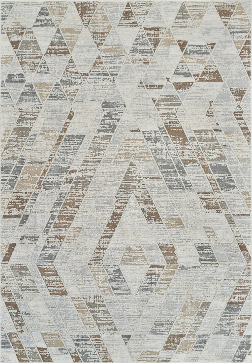 Homeroots 5' X 8' Beige And Brown Abstract Distressed Area Rug  Polypropylene 558853