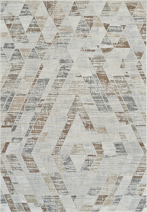 Homeroots 5' X 8' Beige And Brown Abstract Distressed Area Rug  Polypropylene 558853